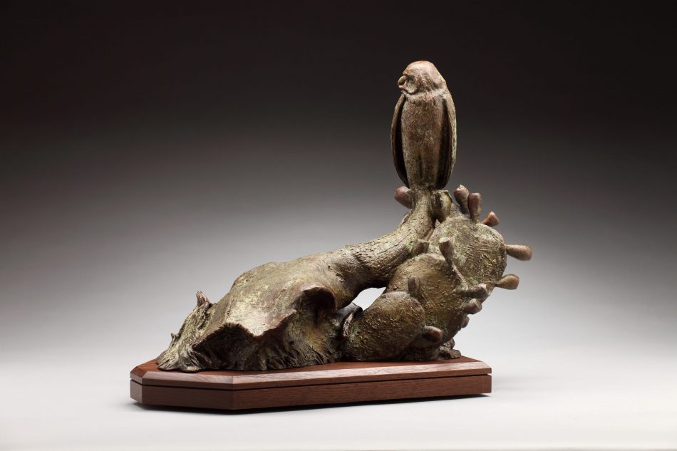 Balance of Nature VII - Burrowing Owl with Buffalo Skull by Garland Weeks, FNSS