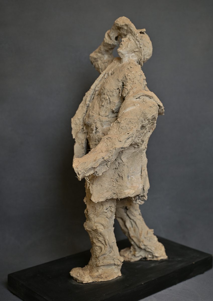 Fireman Looking Up by Karen Swenholt